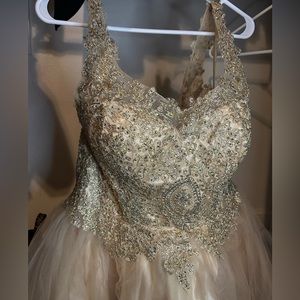 Gold Dress With Gems